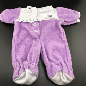 Cabbage Patch Kids Coleco 1987 Purple White Sleeper Vtg Terry Cloth Small READ